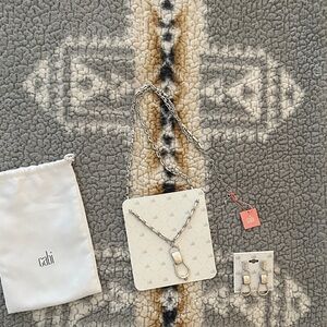 CAbi Equestrian Stirrup Necklace & Earrings Set